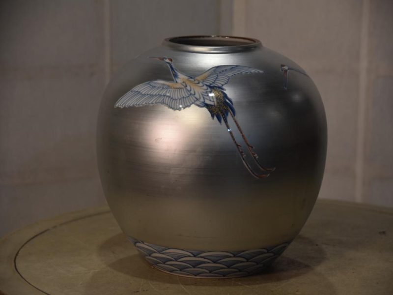 Japanese Silver Glaze Vase - Image 5