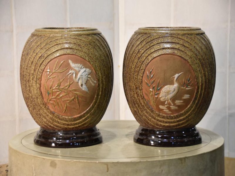 Pair of Pottery Hibachi