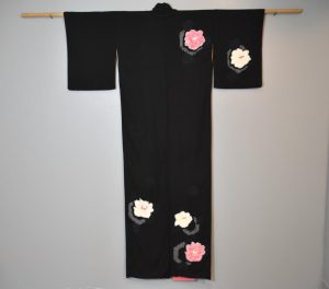 Black Kimono with Roses
