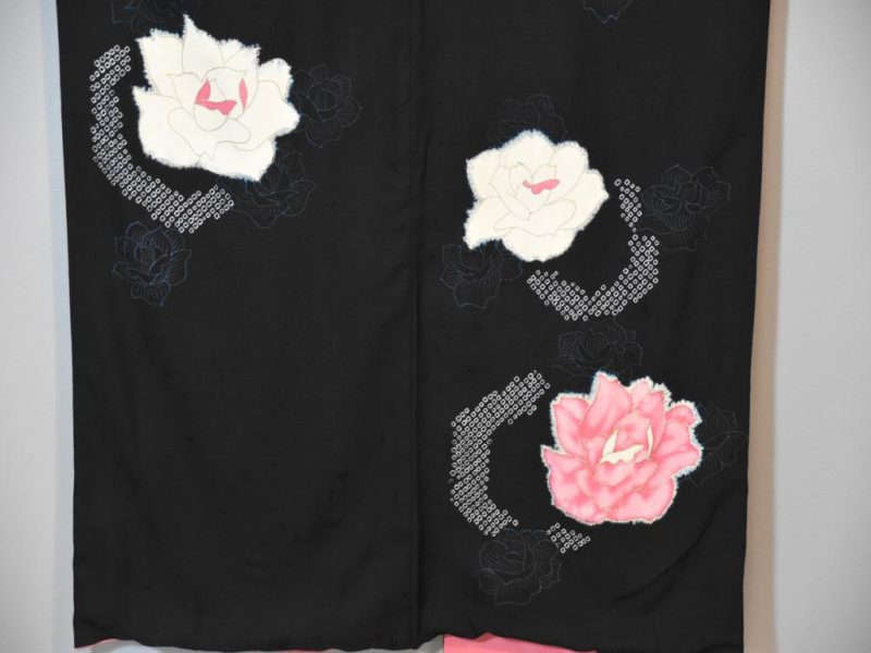 Black Kimono with Roses - Image 2