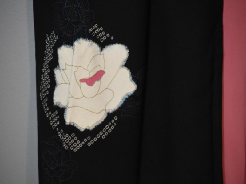 Black Kimono with Roses - Image 3