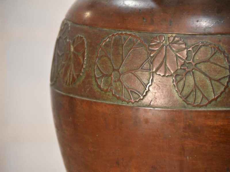 Large Japanese Bronze Vase 34 cm's high - Image 7