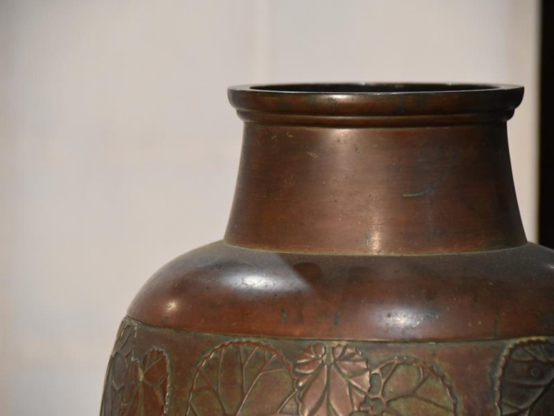 Large Japanese Bronze Vase 34 cm's high - Image 6