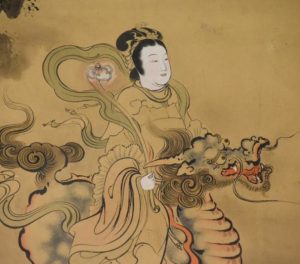 Japanese Benzaiten Riding a Kirin