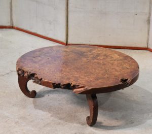 Japanese Elm Burl Round Table Width:705mm