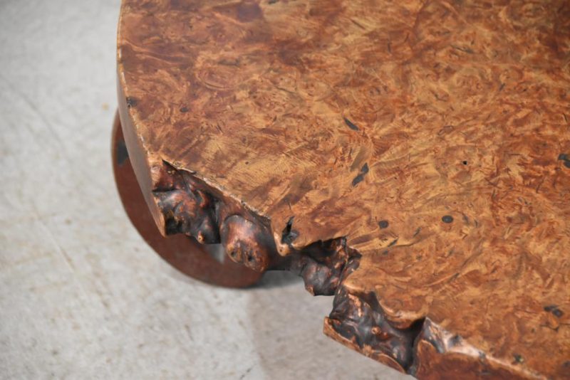 Japanese Elm Burl Round Table Width:705mm - Image 7