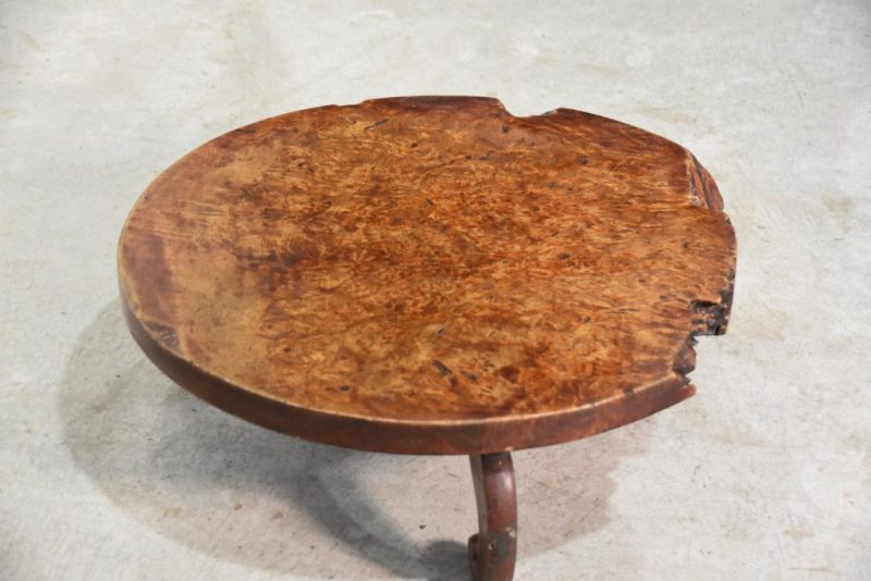 Japanese Elm Burl Round Table Width:705mm - Image 4