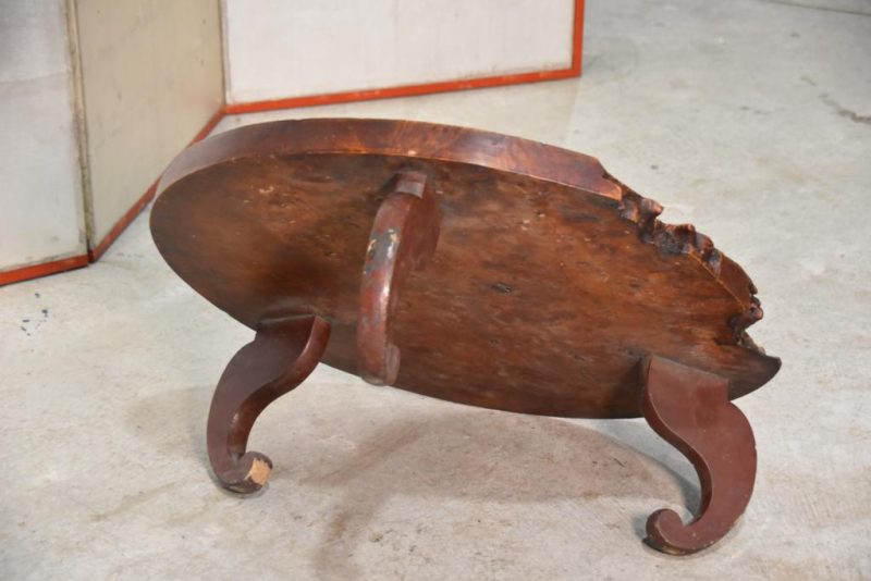 Japanese Elm Burl Round Table Width:705mm - Image 8
