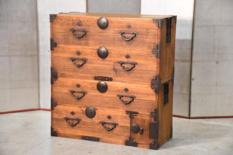 Antique Clothing Chest 2 Sections Width:1000mm - Image 2