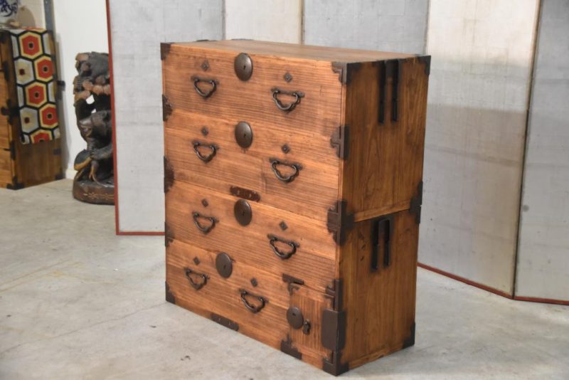 Antique Clothing Chest 2 Sections Width:1000mm - Image 16