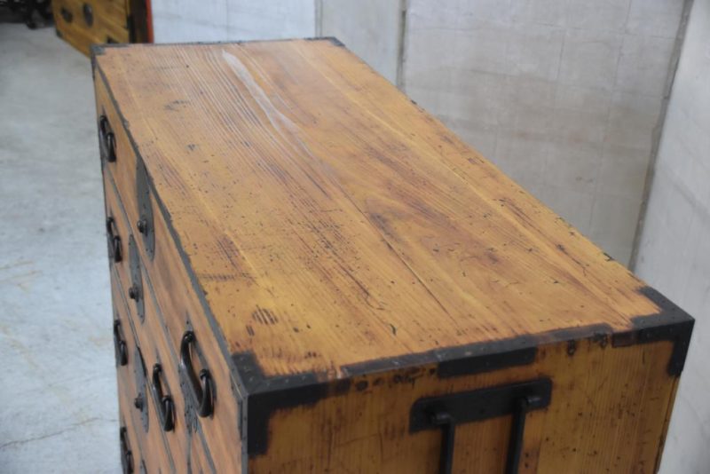 Antique Japanese Clothing Chest of Drawers Width:1065mm - Image 8