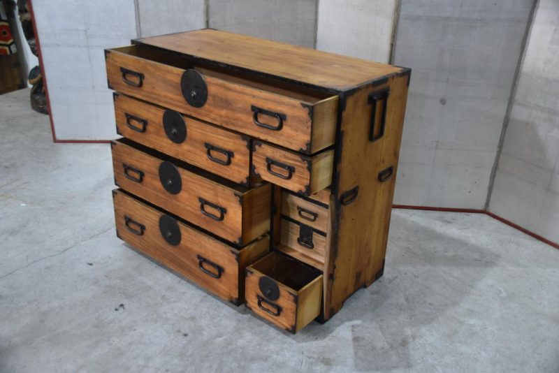 Antique Japanese Clothing Chest of Drawers Width:1065mm - Image 7