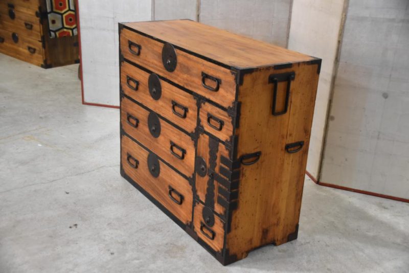 Antique Japanese Clothing Chest of Drawers Width:1065mm - Image 4