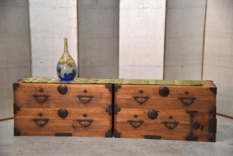 Antique Clothing Chest 2 Sections Width:1000mm - Image 18