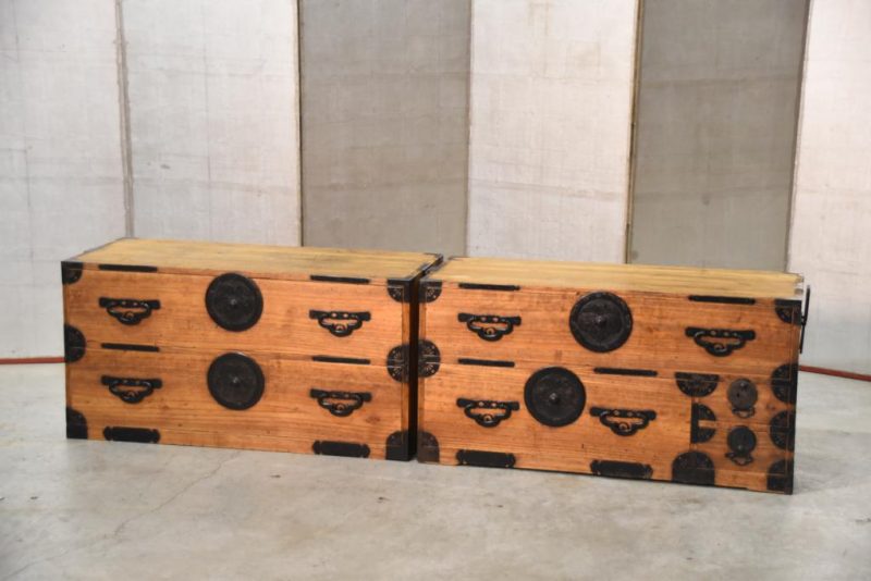 6 Drawer Antique Clothing Chest 2 Sections Width:1030mm - Image 13