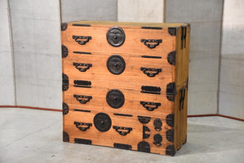 6 Drawer Antique Clothing Chest 2 Sections Width:1030mm