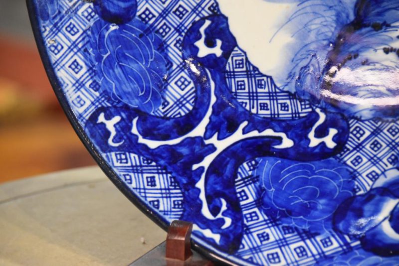 Japanese Blue and White Porcelain Plate Width:460mm - Image 2