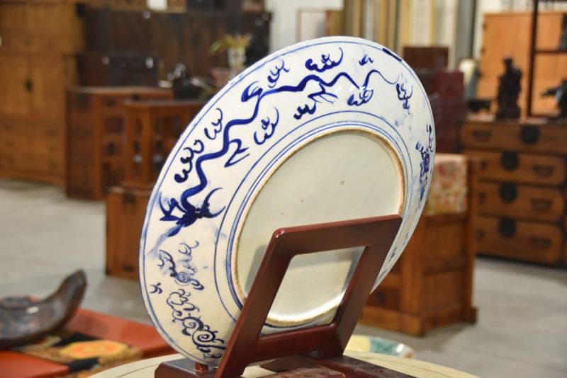 Japanese Blue and White Porcelain Plate Width:460mm - Image 4