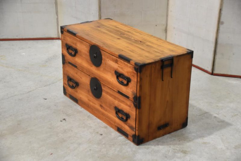 Antique Half Clothing Chest Width:880mm - Image 4