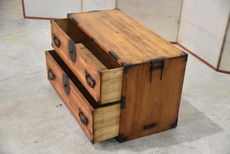 Antique Half Clothing Chest Width:880mm - Image 9