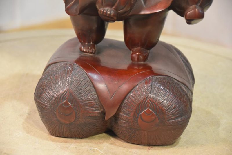 Japanese Bronze Ebisu and Daikoku Statue - Image 7