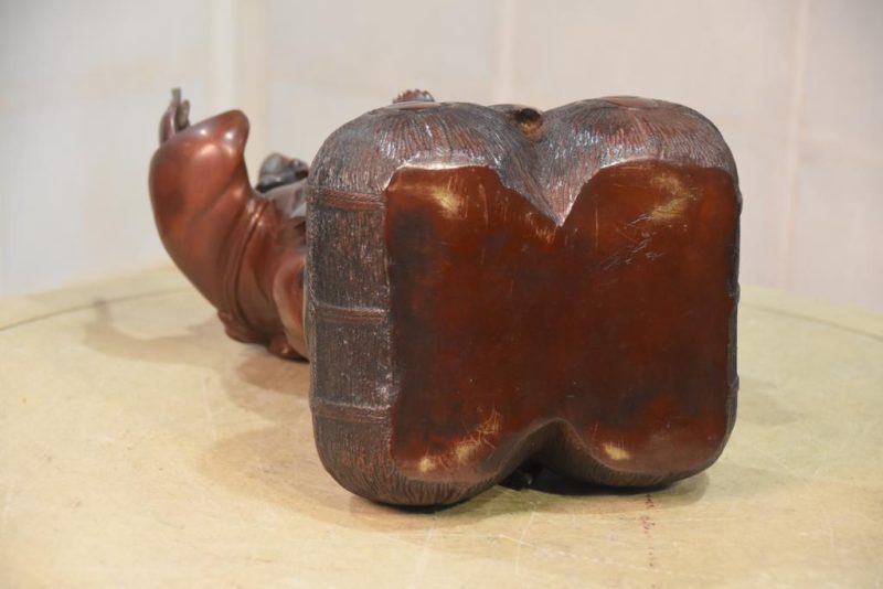 Japanese Bronze Ebisu and Daikoku Statue - Image 3