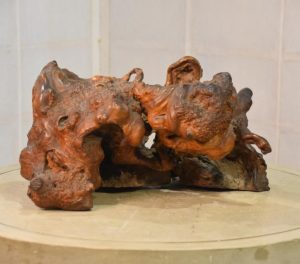 Burl Wood Crystal Ball Stand