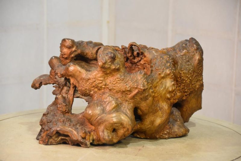 Burl Wood Crystal Ball Stand - Image 6