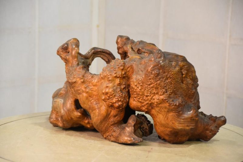 Burl Wood Crystal Ball Stand - Image 5