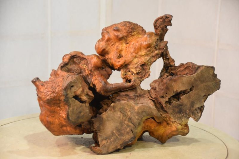 Burl Wood Crystal Ball Stand - Image 4