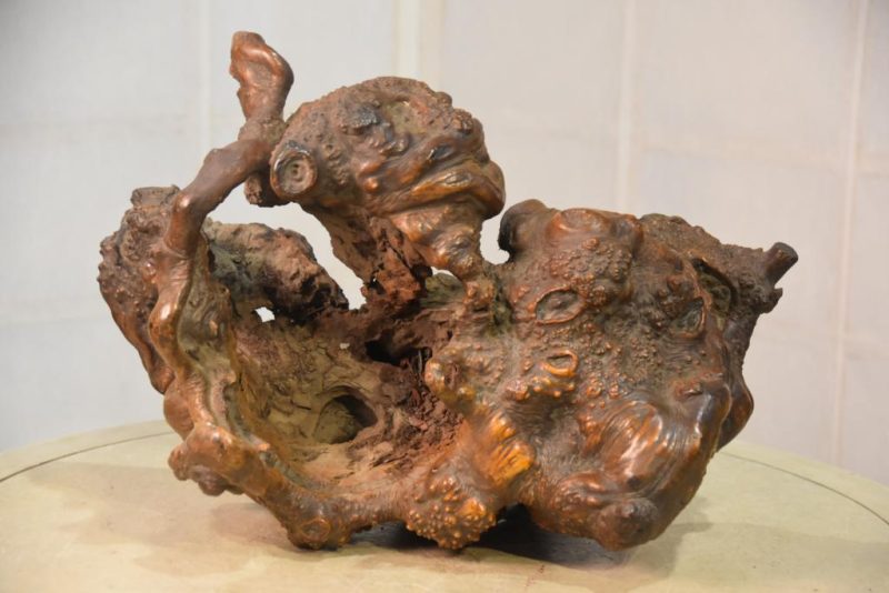 Burl Wood Crystal Ball Stand - Image 3