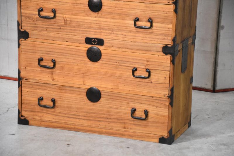 Antique 3 Section Clothing Chest Width:905mm - Image 8