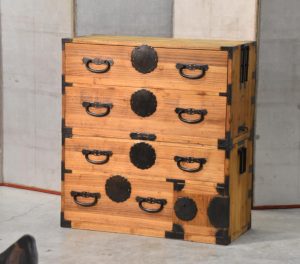 Antique Japanese Clothing Chest on Chest Width:960mm