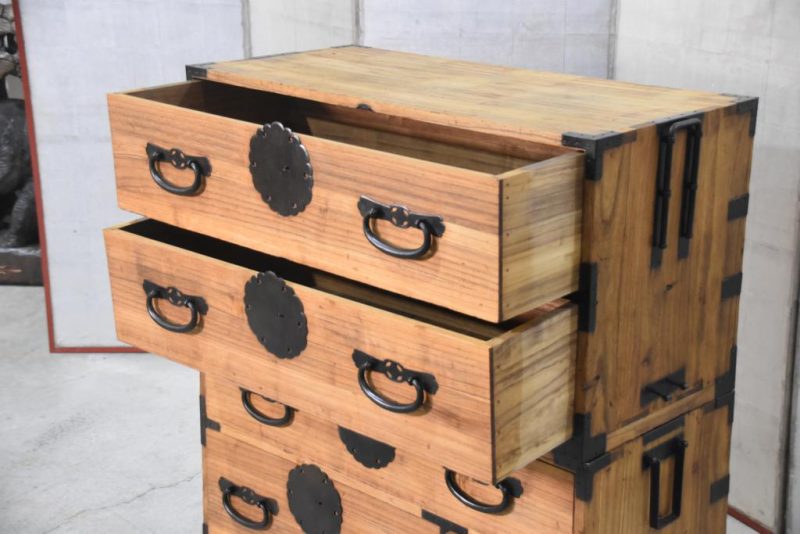 Antique Japanese Clothing Chest on Chest Width:960mm - Image 8