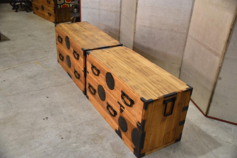 Antique Japanese Clothing Chest on Chest Width:960mm - Image 15