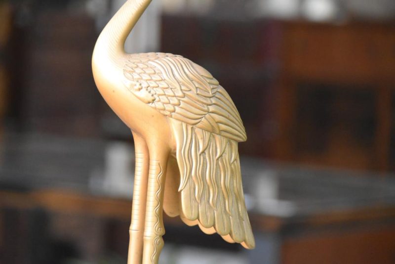 Bronze Crane and Turtle Candle Stands - Image 8