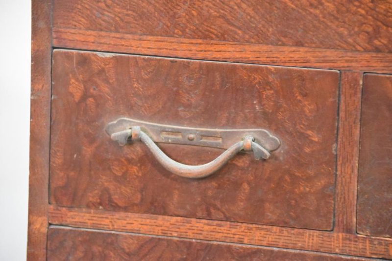 Japanese Burled Elm Sewing Box - Image 9