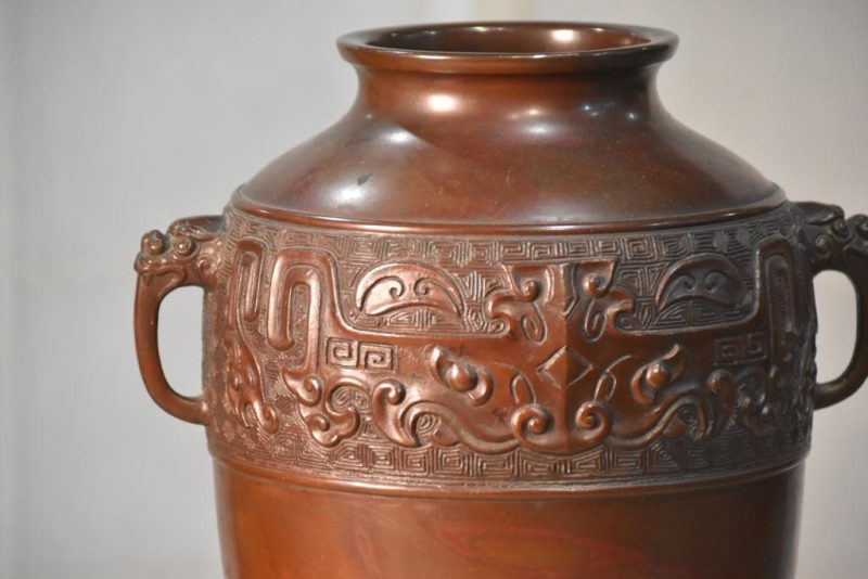 Japanese Bronze Vase - Image 2