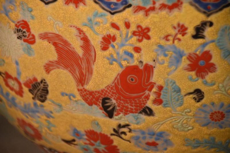 Large Vintage Chinese Porcelain Punch Bowl - Image 11