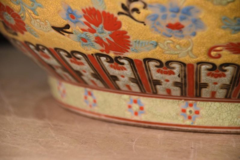 Large Vintage Chinese Porcelain Punch Bowl - Image 10