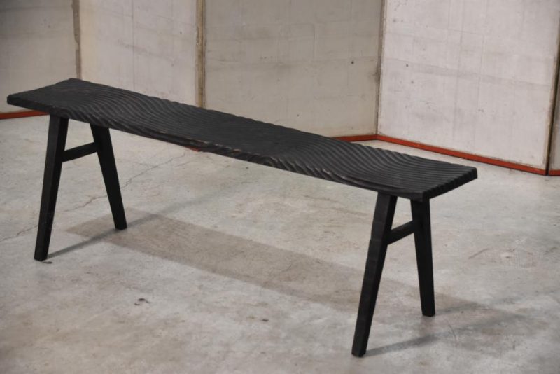 Filipino Wooden Wave Bench Width:1220mm - Image 2