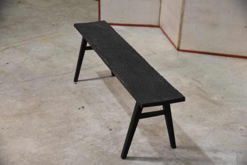 Filipino Wooden Wave Bench Width:1220mm - Image 9