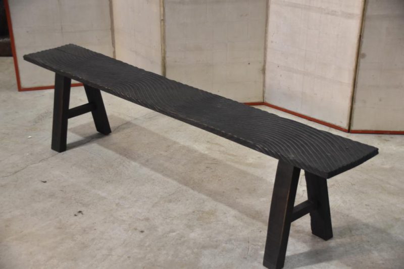 Filipino Wooden Wave Bench Width:1850mm - Image 8