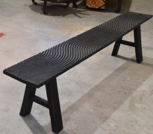 Filipino Wooden Wave Bench Width:1850mm