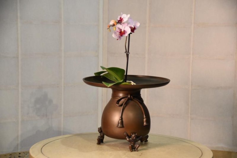 Japanese Bronze Usubata Vase