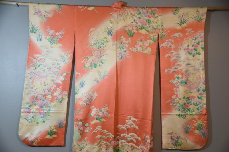Japanese Silk Furisode Kimono - Image 2