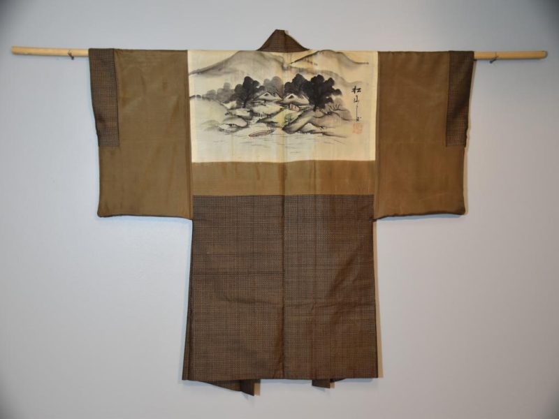 Man's Mt Fuji Silk Vintage Haori Jacket