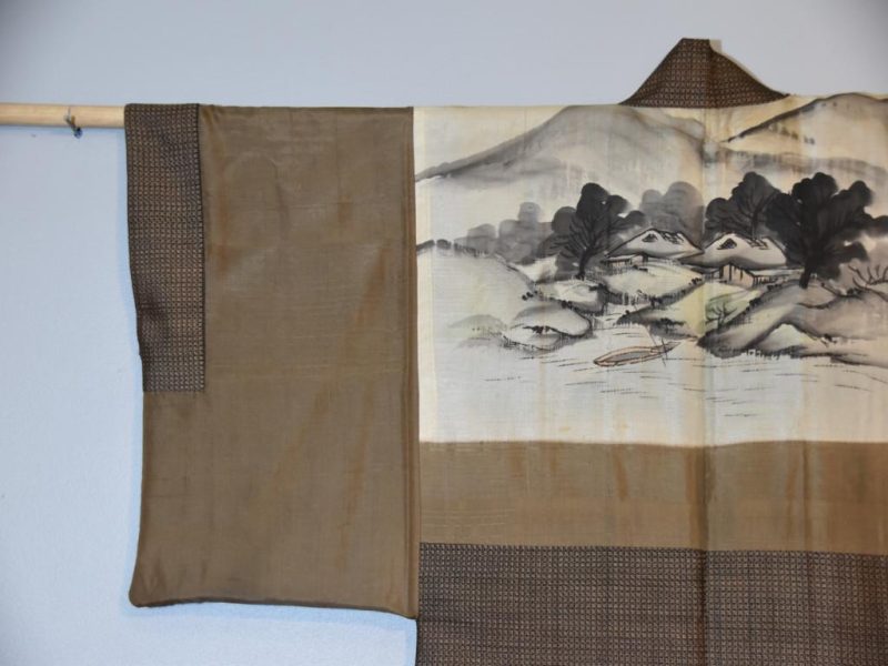 Man's Mt Fuji Silk Vintage Haori Jacket - Image 3