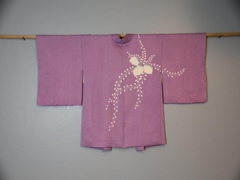 Vintage Mauve Silk Haori Jacket
