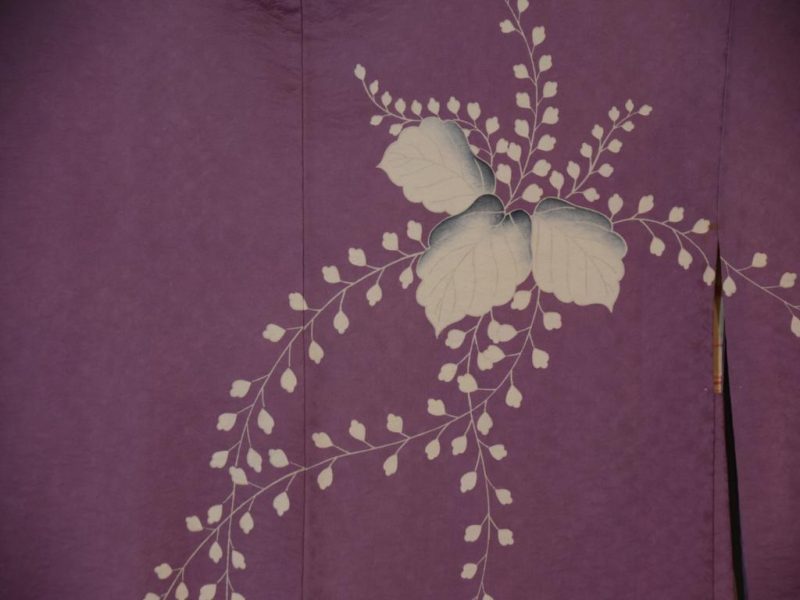 Vintage Mauve Silk Haori Jacket - Image 2